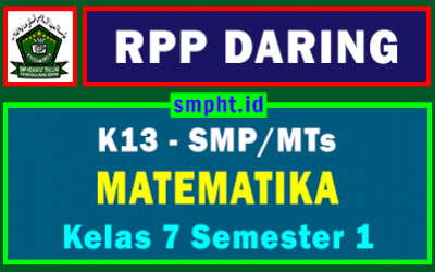 RPP Daring MTK Kelas 7 SMP Format 1 Lembar Tahun 2021-2022