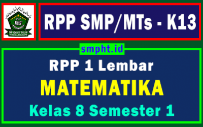 RPP 1 Lembar Matematika Kelas 8 Semester Ganjil Tahun 2021