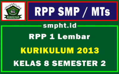 RPP 1 Lembar Kelas 8 Semester 2 Lengkap